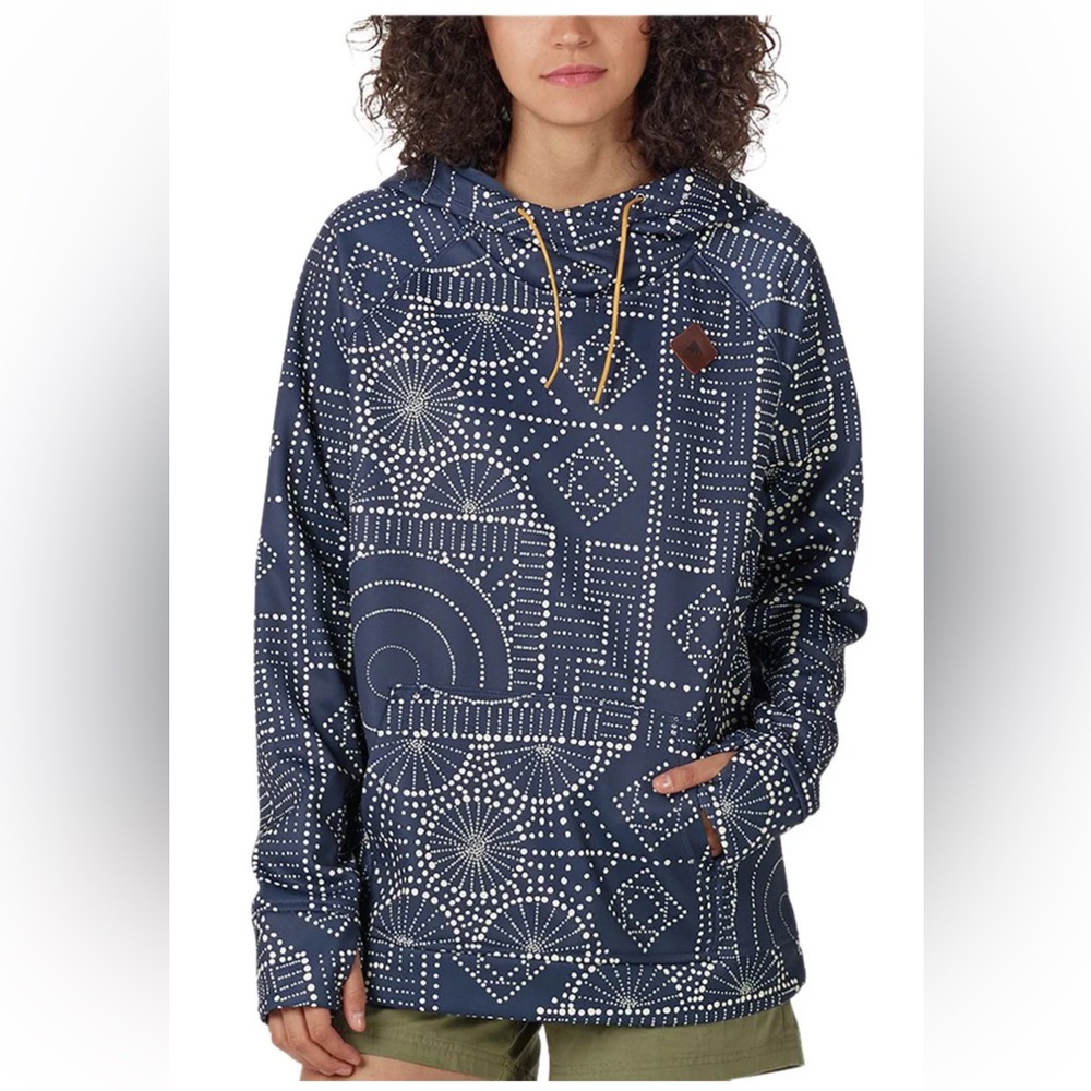 Burton Heron Constellations Dry Ride Thermex Fleece Pullover Size L Bondata Blue